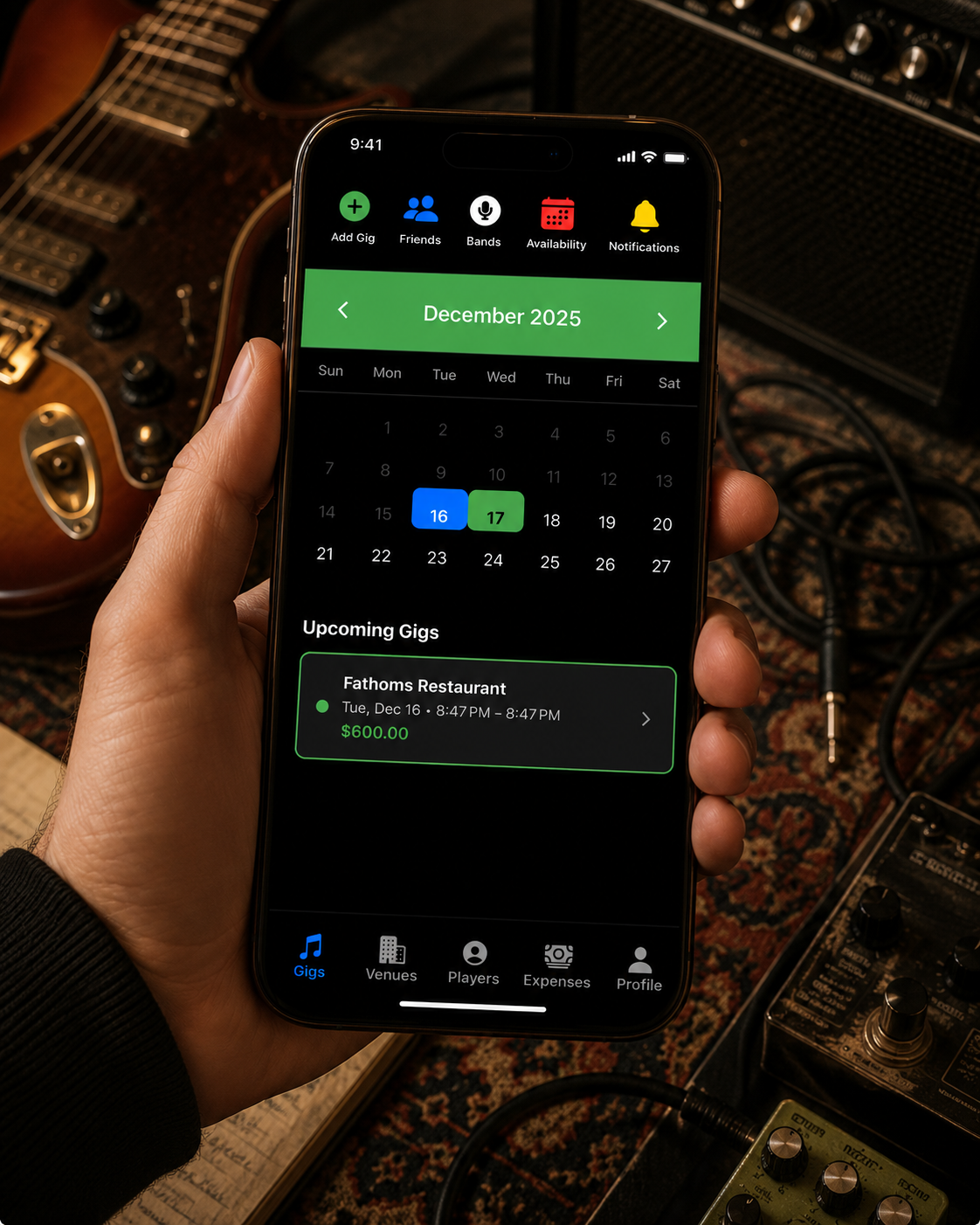 GigMint in use on a phone
